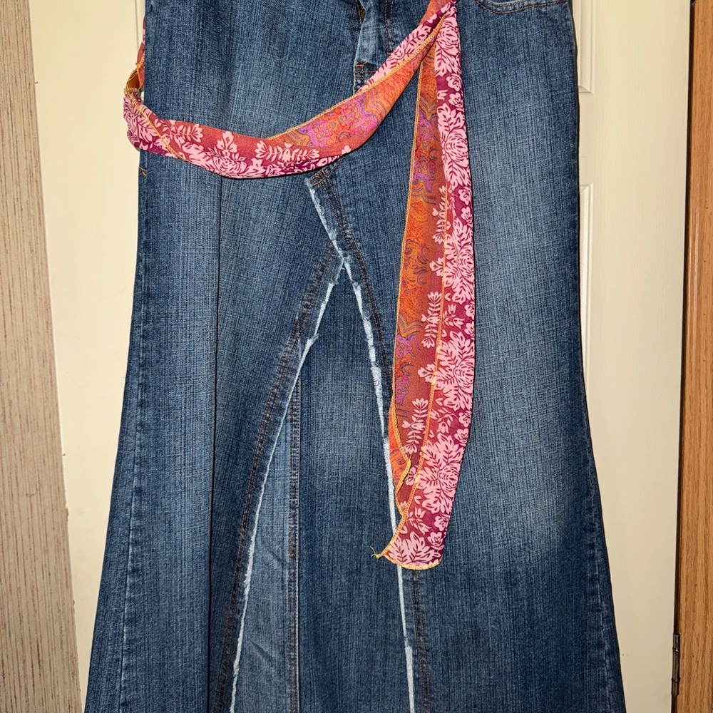 Younique Vintage Denim with Pink and Orange Accents